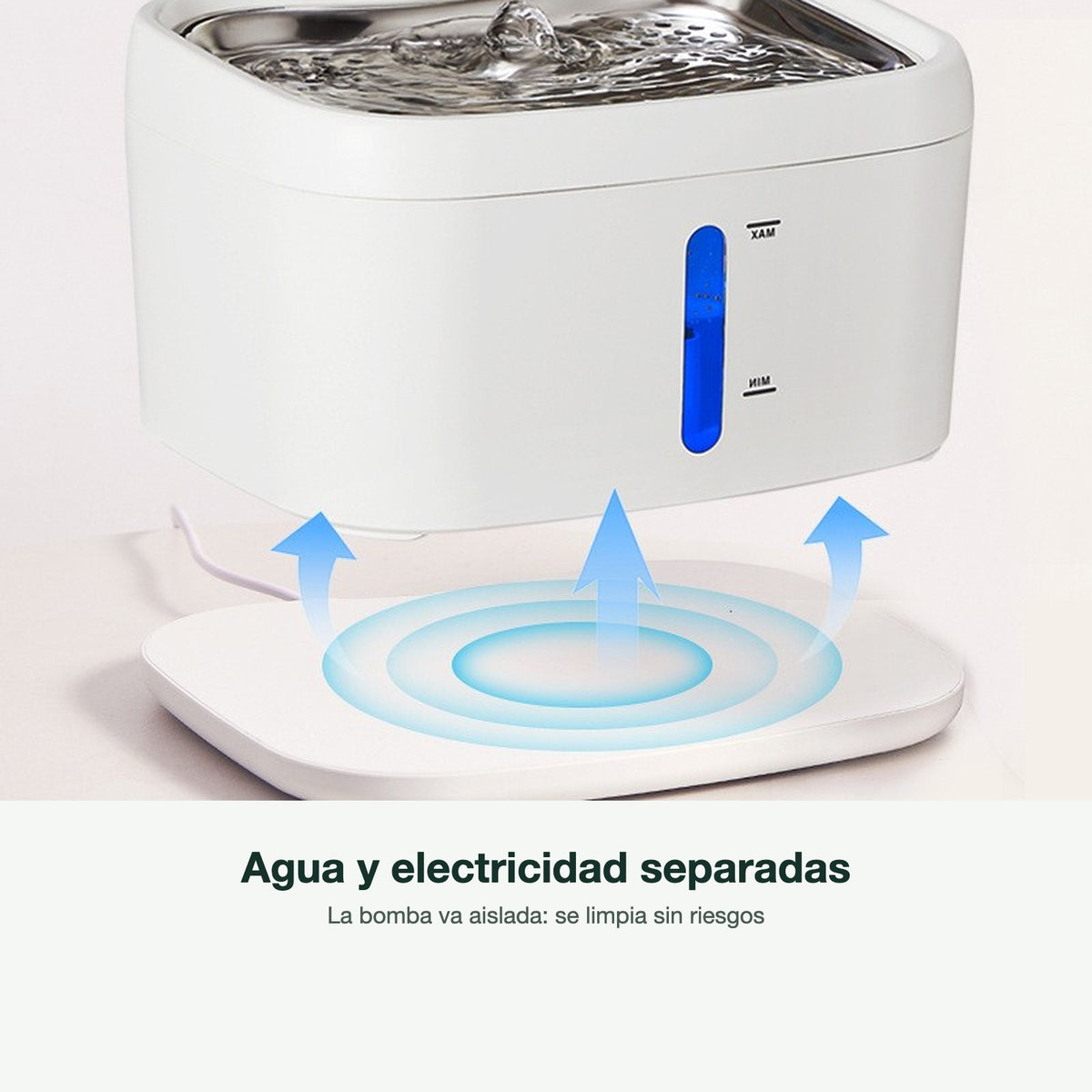 Acero inoxidable, no plástico